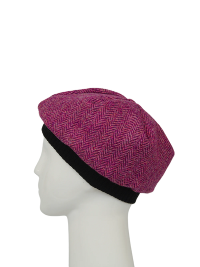 Harris Tweed Beret - HB130 (Black)