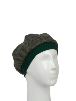 Harris Tweed Beret - HB161 (Green)