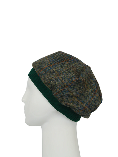 Harris Tweed Beret - HB161 (Green)