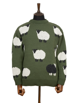 Unisex Black Sheep Jumper - Green