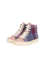 Harris Tweed Blair Trainers - Pink Blue Tartan