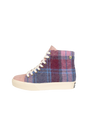 Harris Tweed Blair Trainers - Pink Blue Tartan