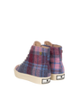 Harris Tweed Blair Trainers - Pink Blue Tartan