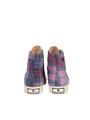 Harris Tweed Blair Trainers - Pink Blue Tartan