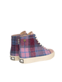 Harris Tweed Blair Trainers - Pink Blue Tartan