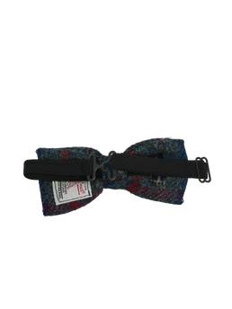 Harris Tweed Bow Tie - Grey w/RedBlueOC