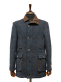 Harris Tweed Boyd Field Coat Blue Multi