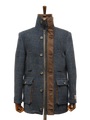 Harris Tweed Boyd Field Coat Blue Multi