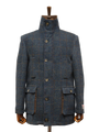 Harris Tweed Boyd Field Coat Blue Multi