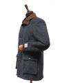 Harris Tweed Boyd Field Coat Blue Multi