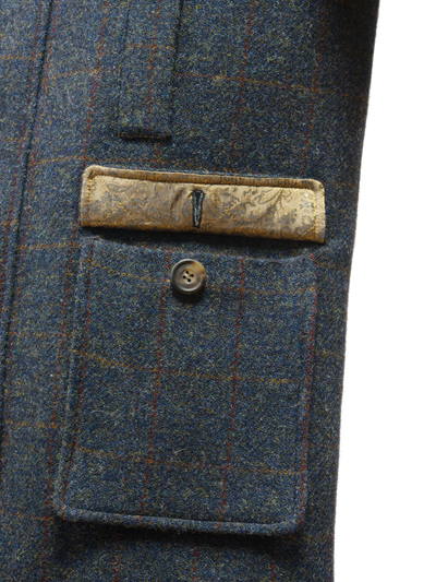 Harris Tweed Boyd Field Coat Blue Multi