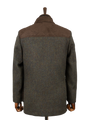 Harris Tweed Boyd Field Coat - Forest Green Herringbone