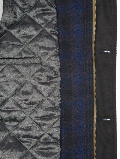 Harris Tweed Boyd Field Coat Navy Block Check