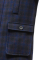 Harris Tweed Boyd Field Coat Navy Block Check