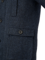 Harris Tweed Boyd Field Coat - Navy Herringbone