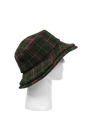 Harris Tweed Ladies Brimmed Hat - Green/Plum Check