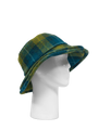 Harris Tweed Ladies Brimmed Hat - Sea Blue/Green Check (GA)