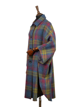 Harris Tweed Ladies Buttoned Long Cape - A0195