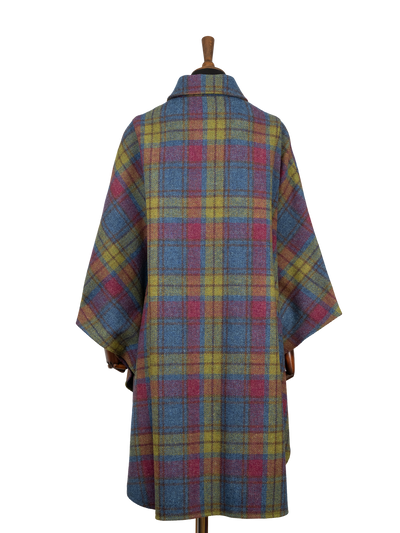 Harris Tweed Ladies Buttoned Long Cape - A0195