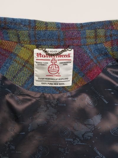 Harris Tweed Ladies Buttoned Long Cape - A0195