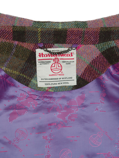 Harris Tweed Ladies Buttoned Long Cape A0254