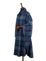 Harris Tweed Ladies Buttoned Long Cape - A075