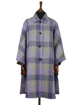 Harris Tweed Ladies Buttoned Long Cape HB156