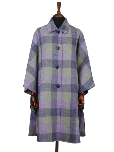 Harris Tweed Ladies Buttoned Long Cape HB156