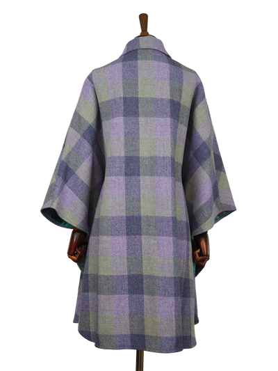 Harris Tweed Ladies Buttoned Long Cape HB156