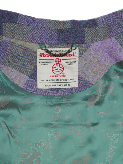 Harris Tweed Ladies Buttoned Long Cape HB156