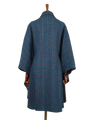 Harris Tweed Ladies Buttoned Long Cape Ocean