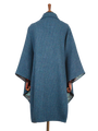 Harris Tweed Ladies Buttoned Long Cape Teal