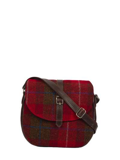 Harris Tweed Catriona Bag - A001 (Brown Leather)