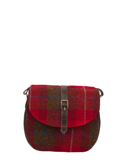 Harris Tweed Catriona Bag - A001 (Brown Leather)