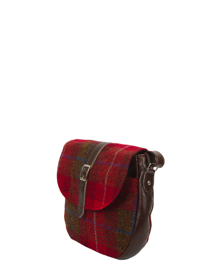 Harris Tweed Catriona Bag - A001 (Brown Leather)