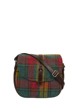 Harris Tweed Catriona Bag A0194 (Brown Leather)