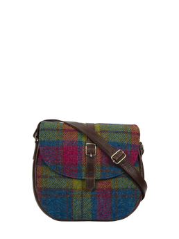 Harris Tweed Catriona Bag A0195 (Brown Leather)