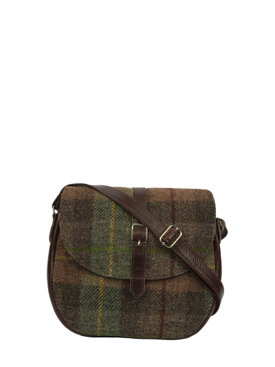 Harris Tweed Catriona Bag - A086 (Brown Leather)