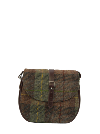 Harris Tweed Catriona Bag - A086 (Brown Leather)