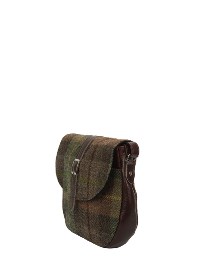 Harris Tweed Catriona Bag - A086 (Brown Leather)