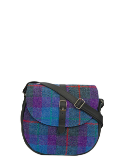 Harris Tweed Catriona Bag A089 (Black Leather)