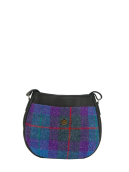 Harris Tweed Catriona Bag A089 (Black Leather)