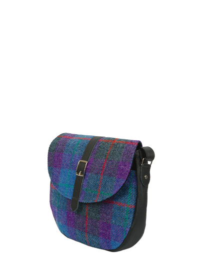 Harris Tweed Catriona Bag A089 (Black Leather)
