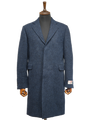 Harris Tweed Chelsea Coat Navy Herringbone