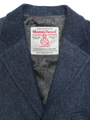 Harris Tweed Chelsea Coat Navy Herringbone