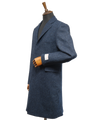 Harris Tweed Chelsea Coat Navy Herringbone