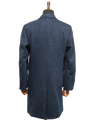 Harris Tweed Chelsea Coat Navy Herringbone