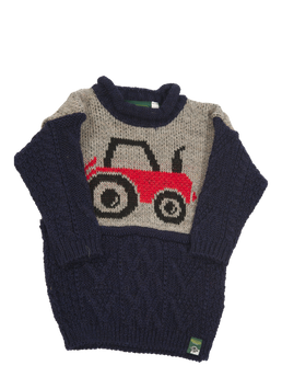 Childrens Crew Neck Jumper Tractor