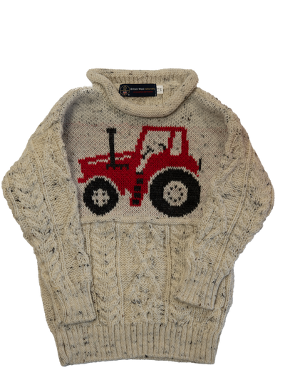 Childrens Crew Neck Jumper - Tractor (Speckle)