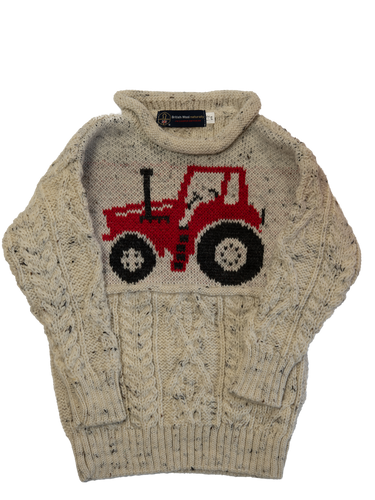 Childrens Crew Neck Jumper - Tractor (Speckle)